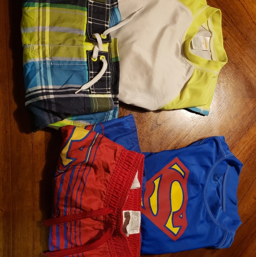 2 boys 2T bathing suit sets